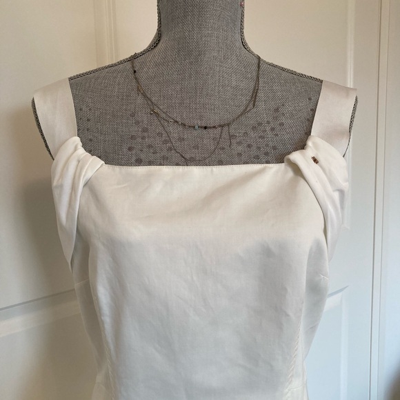 Authentic MaxMara ivory linen/cotton dress, size 8-10 - Picture 2 of 14